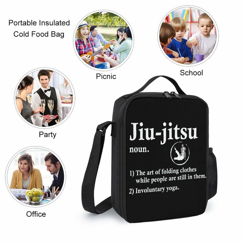 تعريف Jiu Jitsu مضحك لعشاق فنون الدفاع عن النفس ، حقيبة الغداء على ظهره ، حقيبة القلم ، حقيبة قلم رصاص دائمة ، الرياضة المريحة ، 17 "، 3 في 1 مجموعة