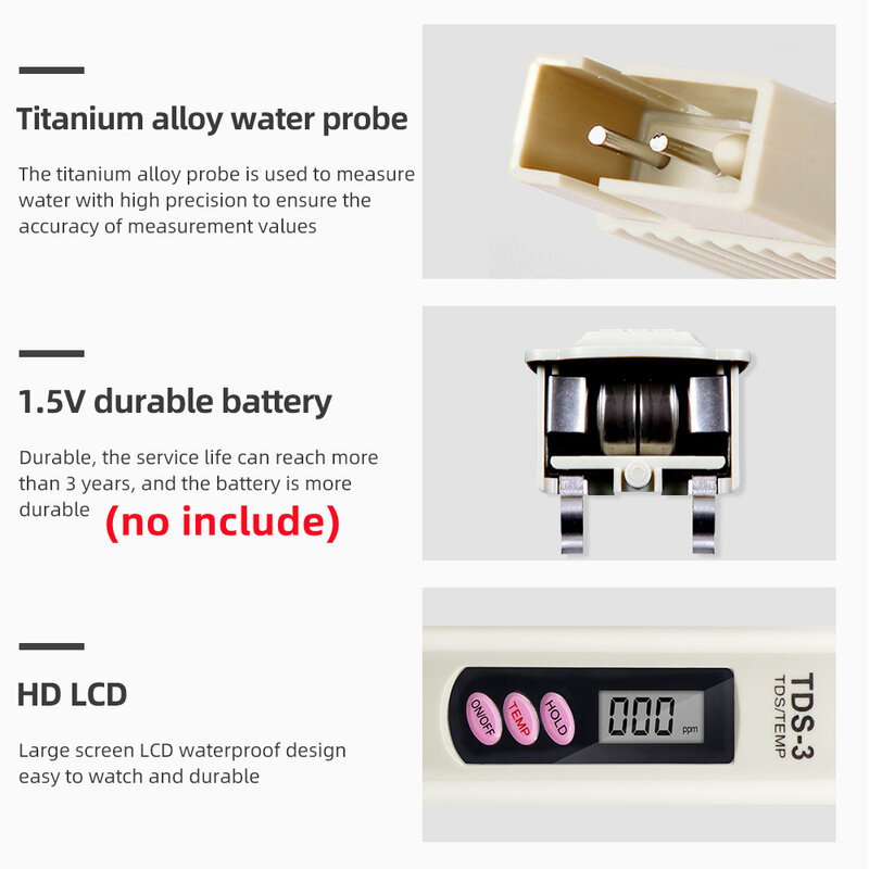 Draagbare Pen Draagbare Digitale Watermeter Filter Meten Waterkwaliteit Zuiverheid Tester Tds Meter 15% Off