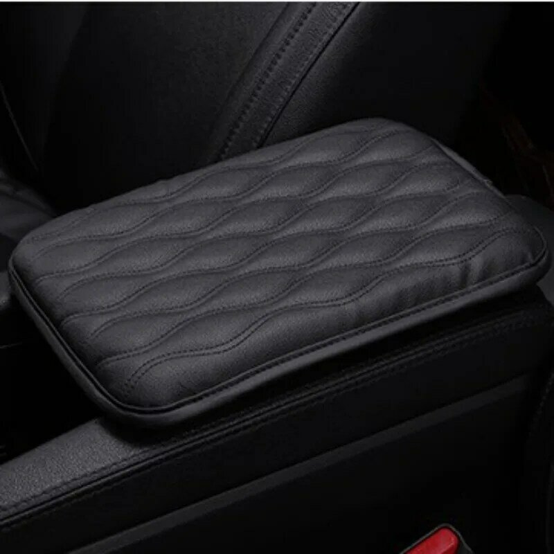 Polymères d'accoudoir de voiture en cuir imperméables, console centrale, coussin de protection des bras, boîte de rangement automatique, housse de coussin