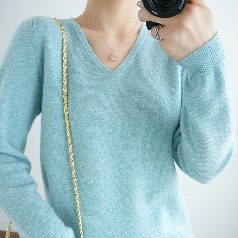 Женский трикотажный джемпер с круглым вырезом, короткий облегающий пуловер, свитер на весну и осень-зиму, 2023