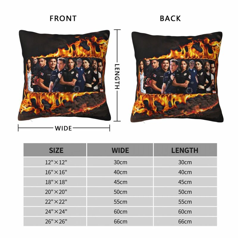 9-1-1 Lone Star Square Pillowcase Pillow Cover Polyester Cushion Decor Comfort Throw Pillow for Home Bedroom