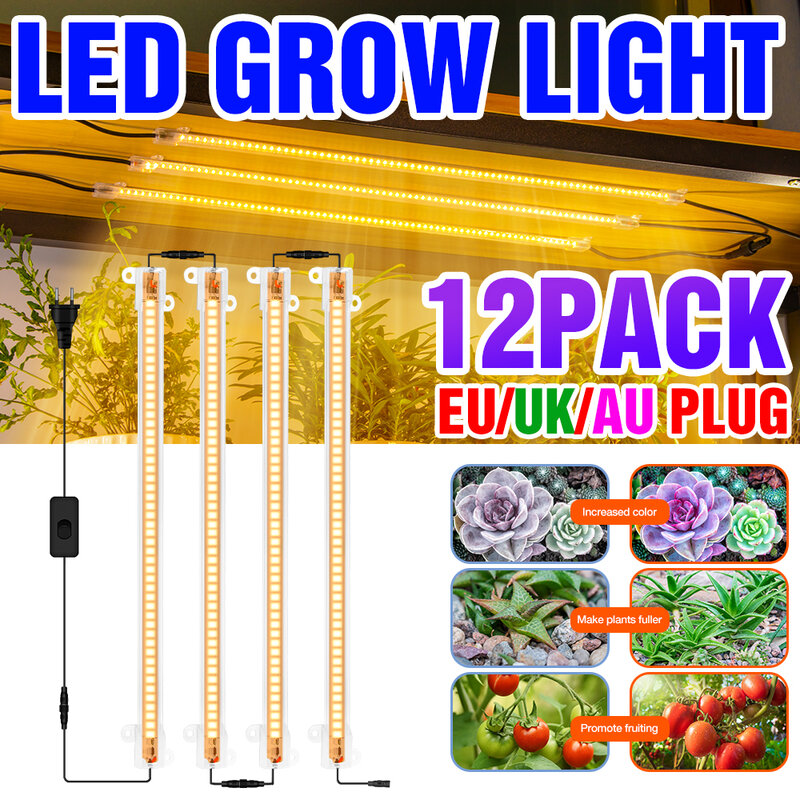 Lampu Tanaman LED Spektrum Penuh Lampu UV Tanaman LED Phytrolamp Rumah Kaca untuk Bibit Biji Bunga Dalam Ruangan Lampu Pertumbuhan Tanaman