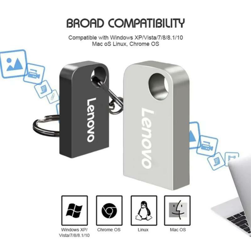 Lenovo-Mini clé USB étanche, transmission de données haute vitesse, disque flash, mémoire, 2 To, 1 To, 512 Go, USB 3.0