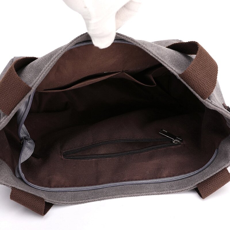 Bolsas com zíper monocromático para mulheres, bolsa simples, bolsa de ombro, estilo literário