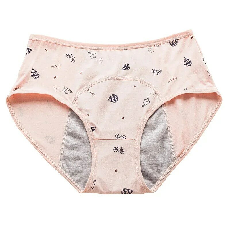Celana dalam anak Model lembut, Lingerie anti bocor, celana dalam menstruasi, lucu merah muda untuk remaja, 1 potong