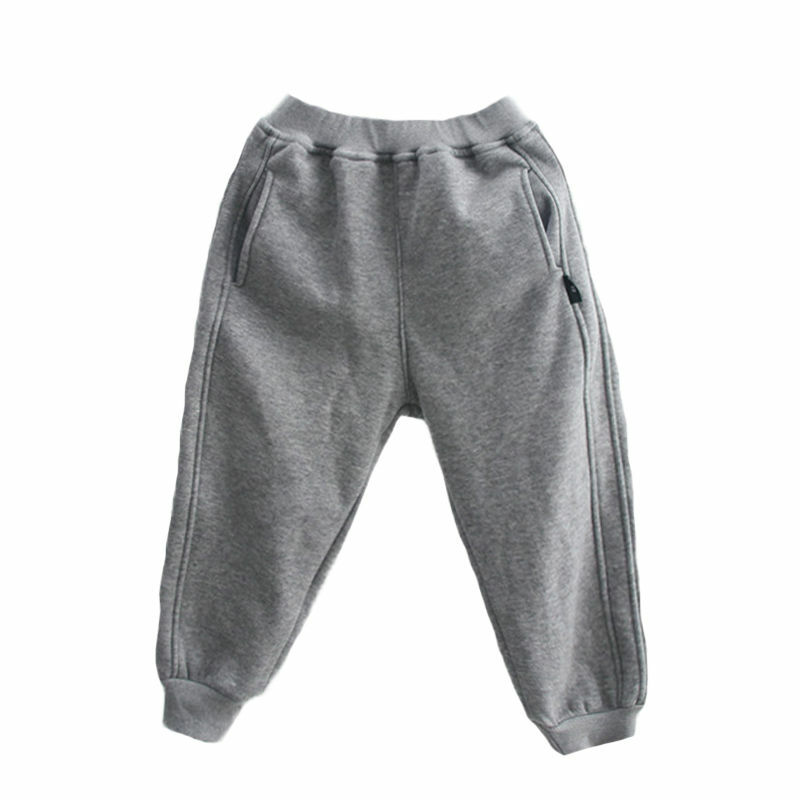 Casual Boys' Sweatpants 2022 Thickened Warm Autumn and Winter Clothes Children Loose-Fit Tappered Trousers Baby