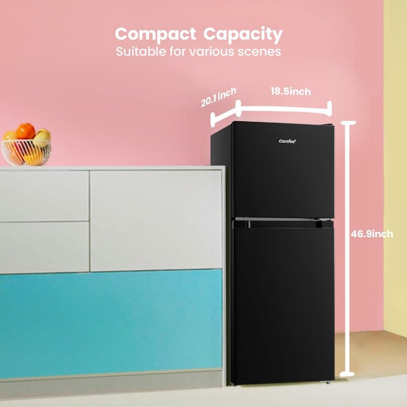 2023 neue Mini-Kühlschränke, 4,5 cu ft Kühlschrank mit Gefrier schrank