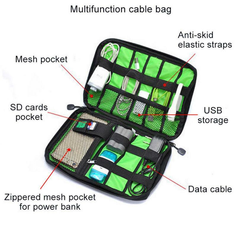Cord Organizer Case Charger Case Storage Bag Carrying Case Portable Electronics Organizer Shockproof Cable Case Cord Organizer