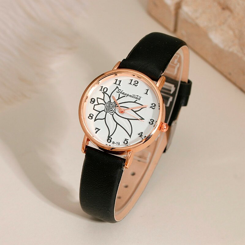 Zegarek damski tarcza z cyframi skóra Quartz opaska na prezent odpowiedni dla kobiet i dziewcząt relojes de mujeres часы женские наручные
