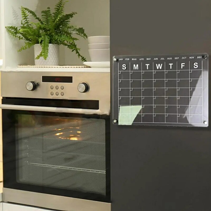 Platzsparende leichte Kühlschrank Acryl magnetische monatliche und wöchentliche Kalender Haushalts waren
