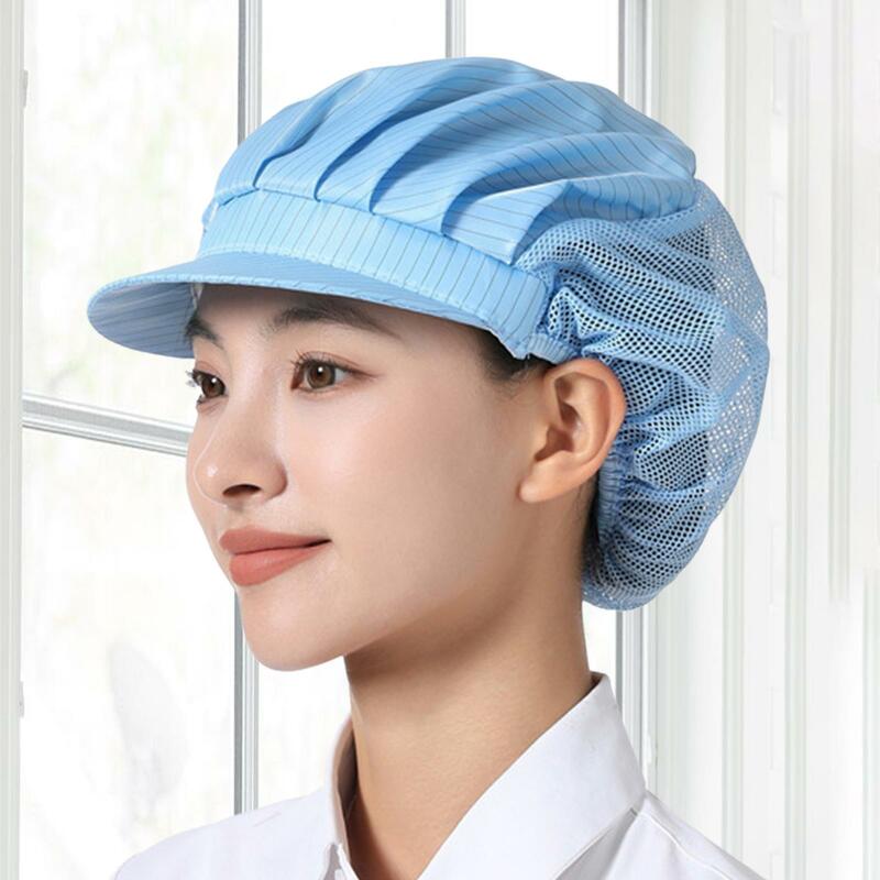 Faixa de cabeça elástica lavável leve para adultos, malha de chapéu chef, boné de padeiro food service elegante e multifuncional universal, 1 pc