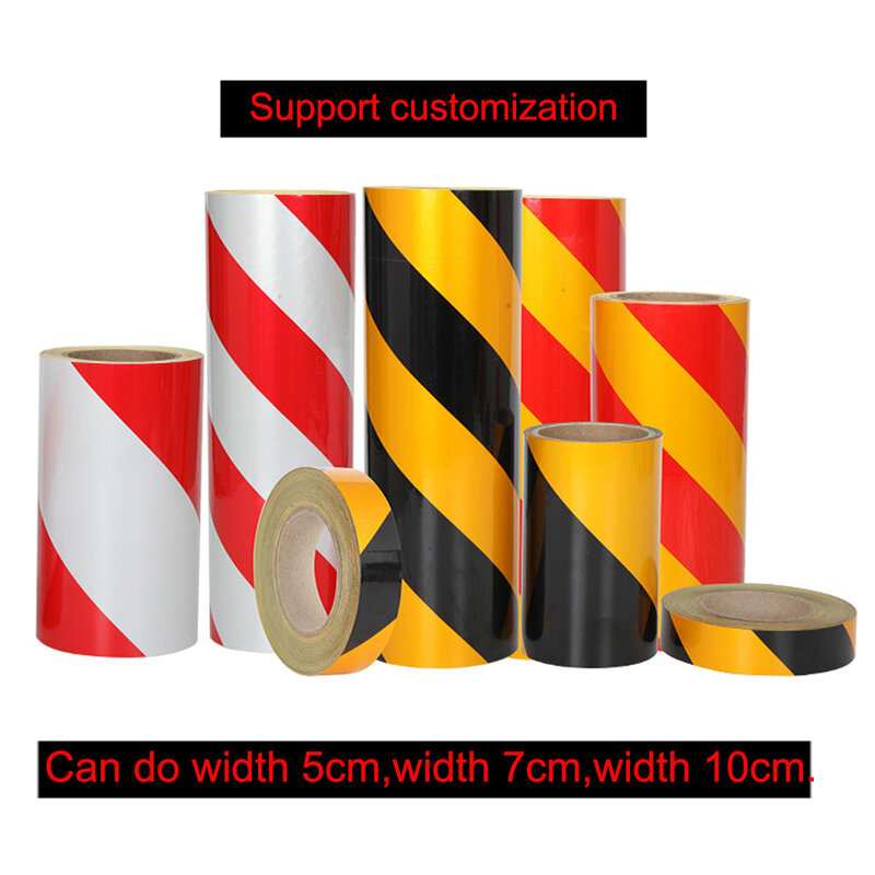 7cm Wdith Yellow/Red Waterproof Tape Self-Adhesive Warning Safety Conspicuous Warning Tape For Sign