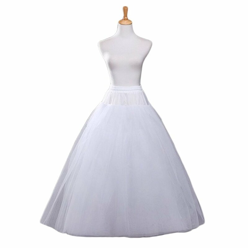 A-line Hoopless Petticoat Crinoline Underskirt Slips Wedding Accessories