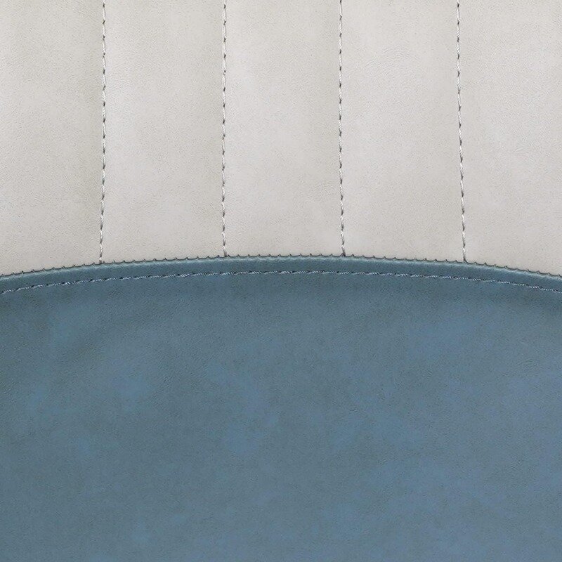 Zestaw 2 z regulowaną obrotowy stołek barowy skórą PU z podnóżkiem, kontrastowym kolorem i dzieloną konstrukcją