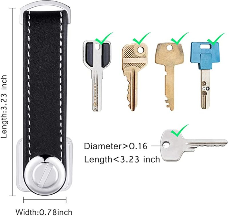 Fashion Leather Car Key Pouch Storage Case Wallet Holder  Key Wallet Ring Collector Housekeeper EDC Pocket Key Organizer Smart