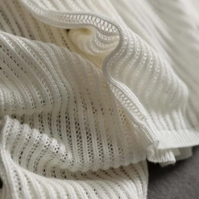 Cardigan lavorato a maglia con protezione solare con scollo a v scavato 80kg primavera estate donna top capispalla allentata maglione coreano Casual