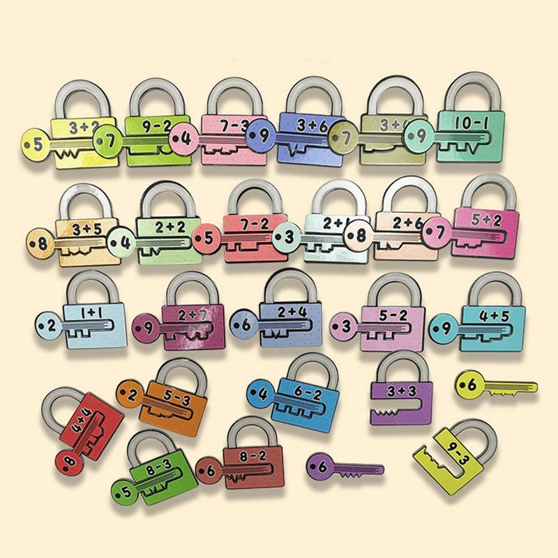 Number Matching Locks Safe Number Lock Puzzle Kids Math Leaning Toys Early Educational Montessori Toy Lock And Key Toy For Kids