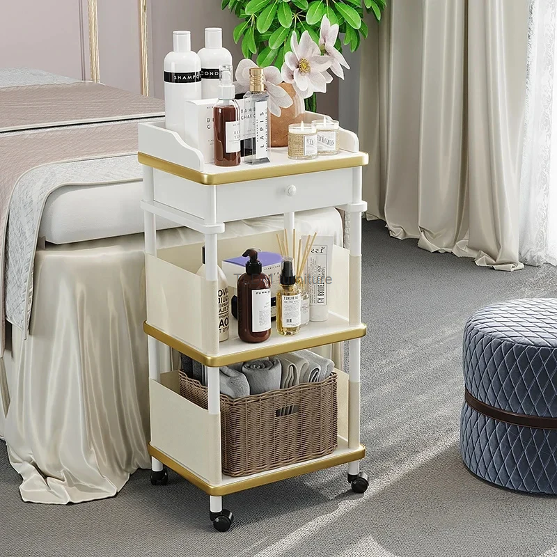 Nordic Household Manicure Store Salon Trolleys Light Luxury Commercial Furniture Tool Carts Modern Minimalist Storage Trolley