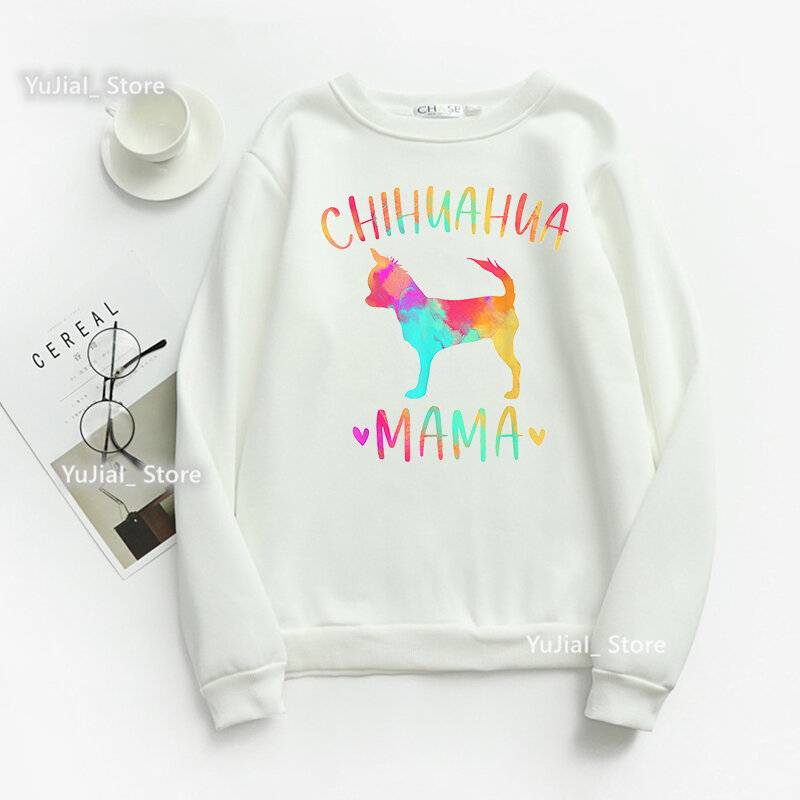 2022 Kawaii Crazy Chihuahua Lady Graphic Print Sweatshirt Girls Dog Lover Hoodies Women Harajuku Winter/Spring/Autumn Clothes