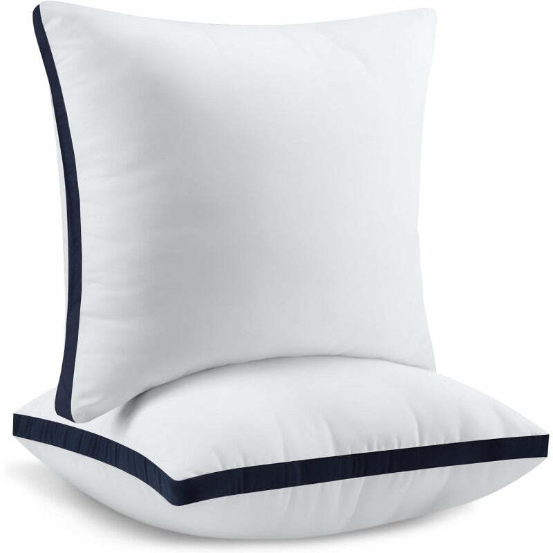 Inserto per cuscino da tiro 18x18 pollici (bianco), Set di 2 cuscini decorativi a soffietto per letto e divano, cuscino Sham Stuffer per divano