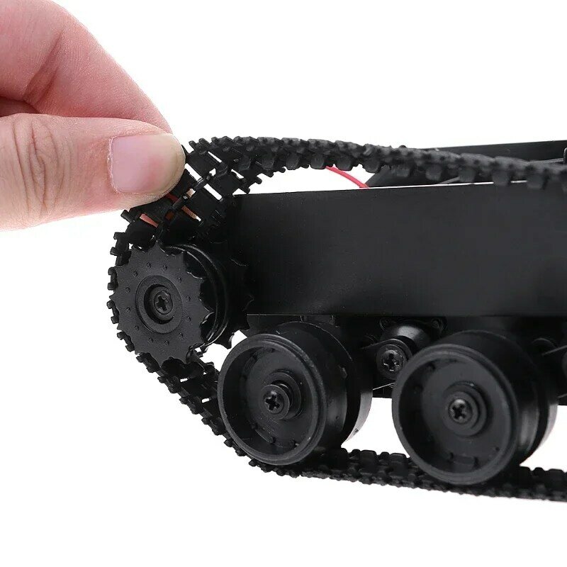 RC Tank Smart Roboter Tank Auto Chassis Kit Gummi ketten Crawler für Arduino Motor DIY Roboter Spielzeug für Kinder
