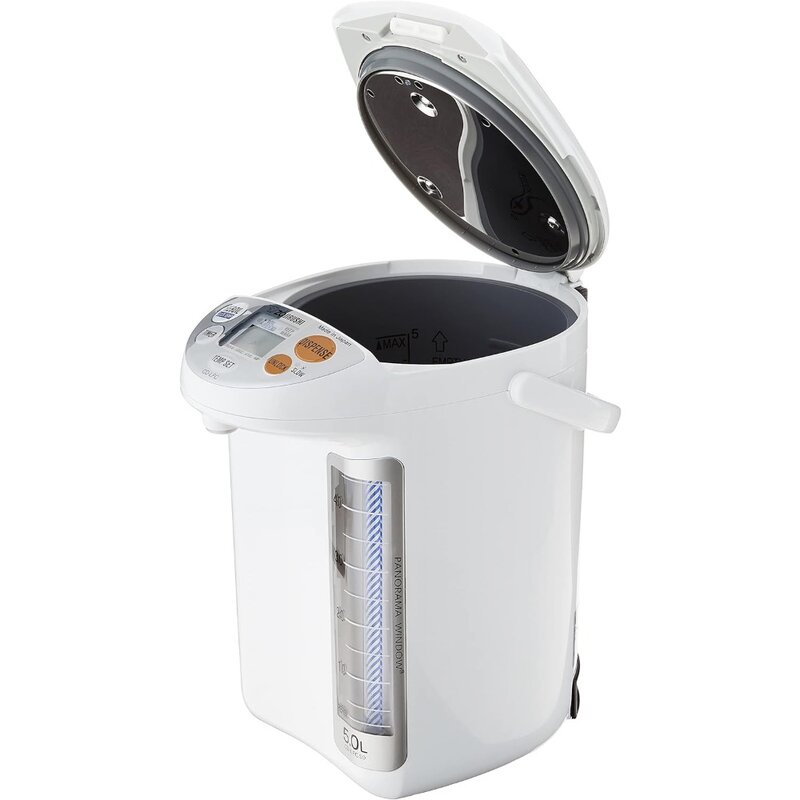 Micom caldera de agua y calentador Interior antiadherente fácil de limpiar, 169 oz/5,0 L, blanco, cuatro ajustes de temperatura, hogar