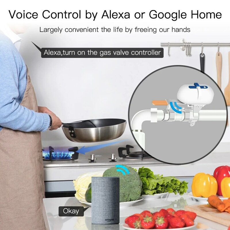 Пульт дистанционного управления для системы «умный дом», Tuya, Wi-Fi, ZigBee, автоматическое отключение водяного газопровода, голосовой помощник Alexa, Google Home