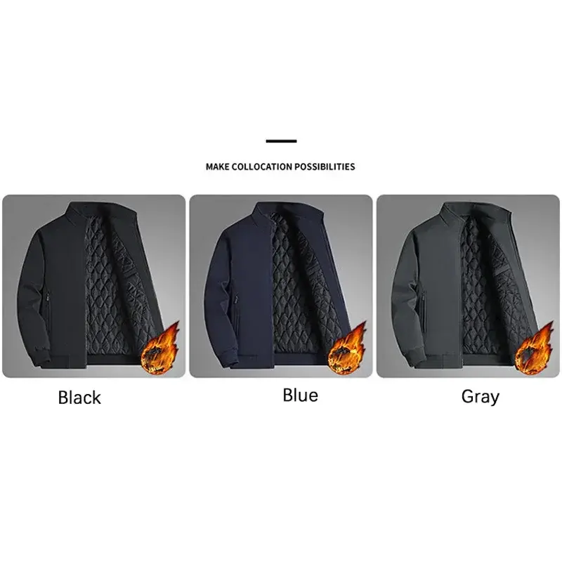 BROWON размера плюс 8xl куртка для мужчин 2024 Толстая стоячий воротник однотонная зимняя куртка мужская водонепроницаемая теплая деловая повседневная мужская куртка