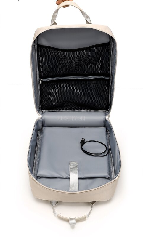 Multifuncional impermeável Oxford Nylon Backpack para homens e mulheres, mochilas escolares, mochilas para laptop, carregamento USB, Girls Travel Rucksack