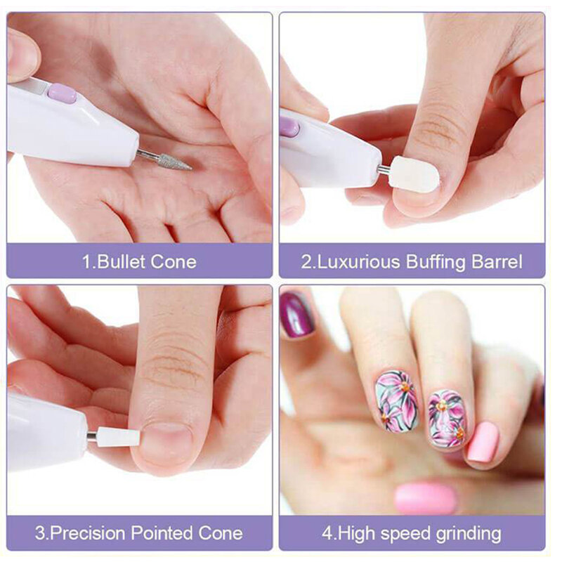 Portable Nail Polish Electric Sander Dead Skin Removal Remover Manicure Nail Sharpening Drill Pen Nail Care Tool Accessories