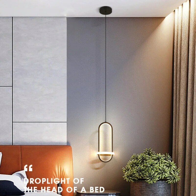 Lampu liontin kamar tidur, Modern, sederhana, mewah ringan, terkenal Internet, samping tempat tidur, Bar ruang minimalis Nordik, lampu meja