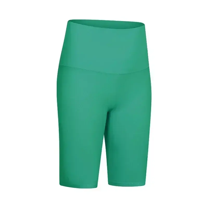 Shorts apertados de cintura alta Lulu-Align para mulheres, sem linha inconveniente, ioga, corrida, fitness, elástico, secagem rápida, 5 pontos, 10"