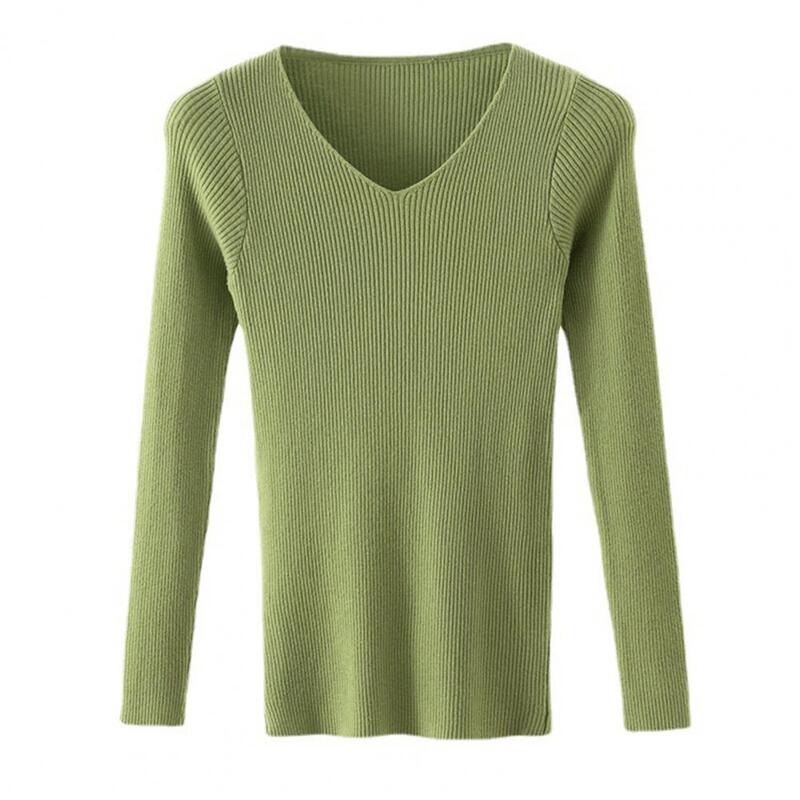 Women Base Layer Knit Shirt Ribbed Fall Winter Slim Fit Soft Stretch Knit Top Ladies Female Long Sleeves Top Thermal Undershirt