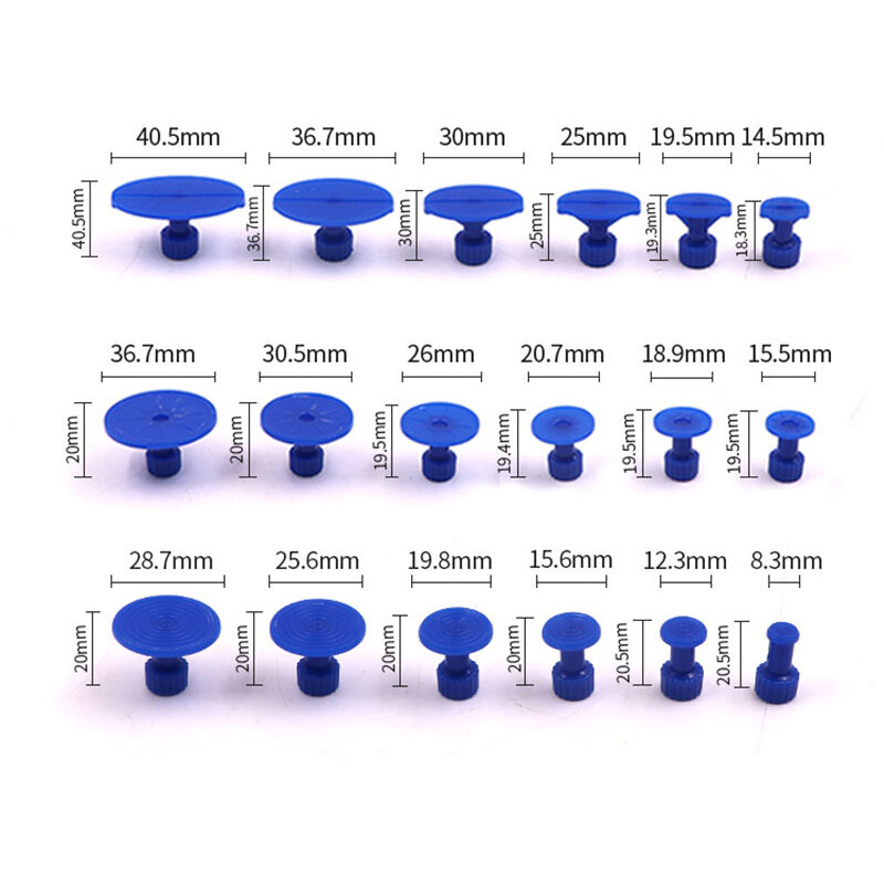 18Pcs Suction Cup Strong Concave-Convex Puller Set Automobile Dent Free Sheet Metal Repair Tool No Trace Repair of Paint Surface