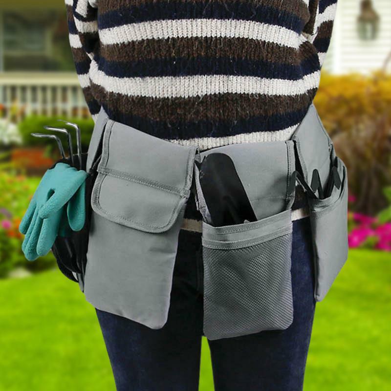 Tas peralatan taman 4 saku tahan air, tas peralatan pinggang dapat dilepas untuk pria untuk alat tukang listrik alat pemipaan Taman