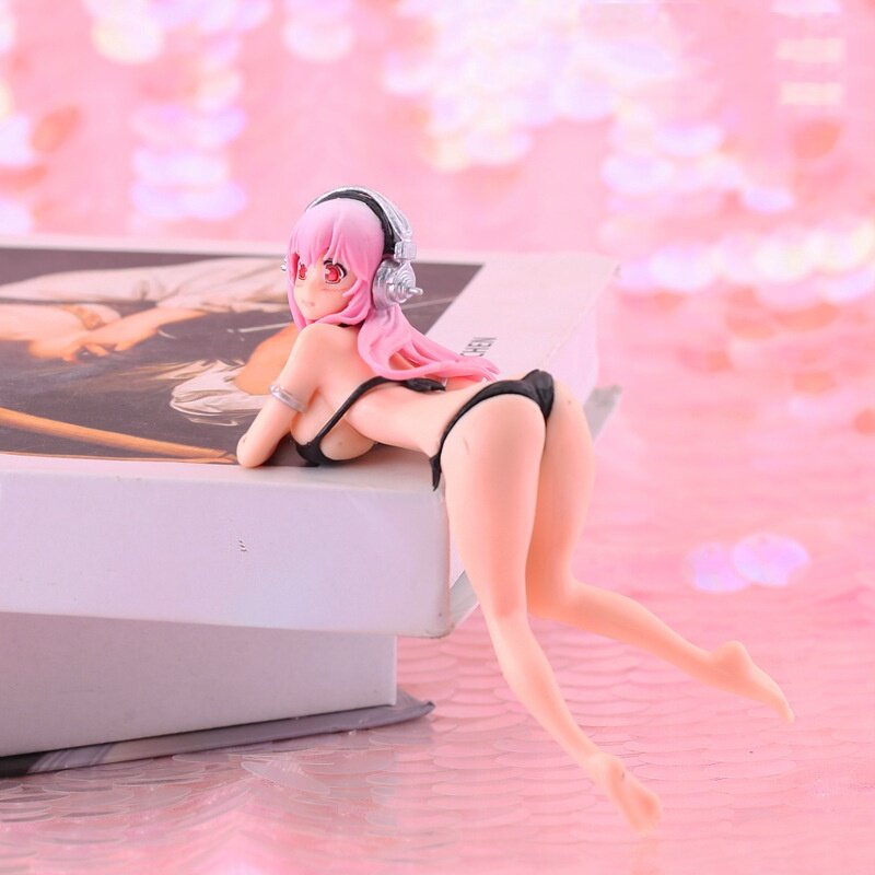 Figura de acción de Anime japonés, Super Sonico, animación de PVC, modelo de chica erótica kawaii, juguetes de colección, regalo de muñeca, 19cm, nuevo