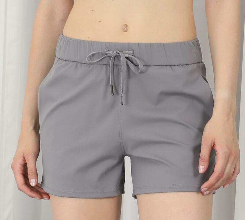 Calça curta casual básica para mulheres, nova moda verão, streetwear esportivo para senhoras