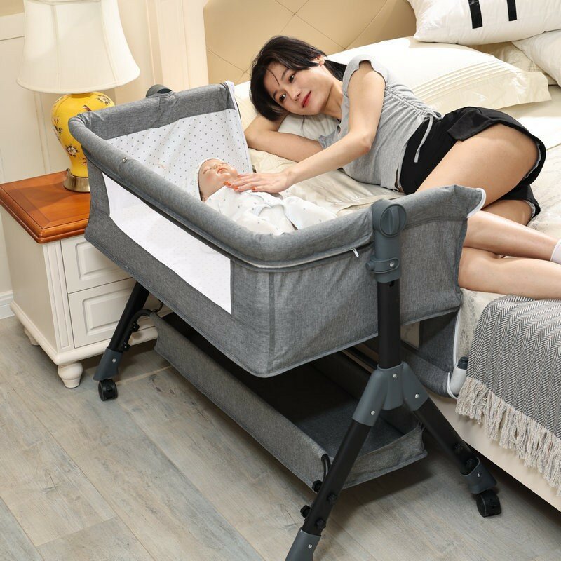 Tempat tidur bayi portabel multifungsi, tempat tidur bayi baru lahir, sarang bayi lipat ponsel