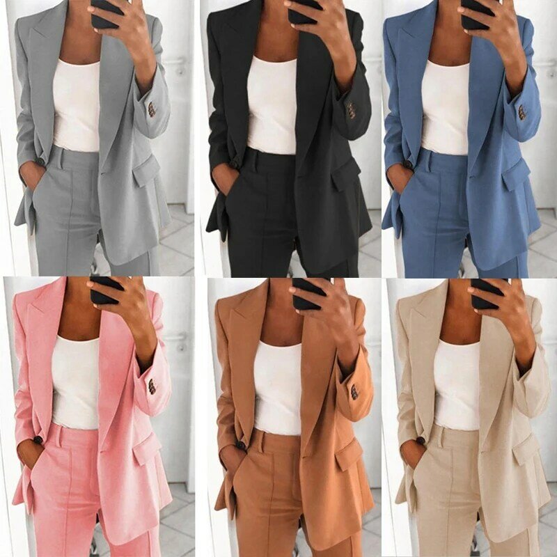 Jaqueta comprida com decote em v para escritório feminino, cardigã elegante, manga cheia, lapela, fina, bolso, streetwear, moda, senhora