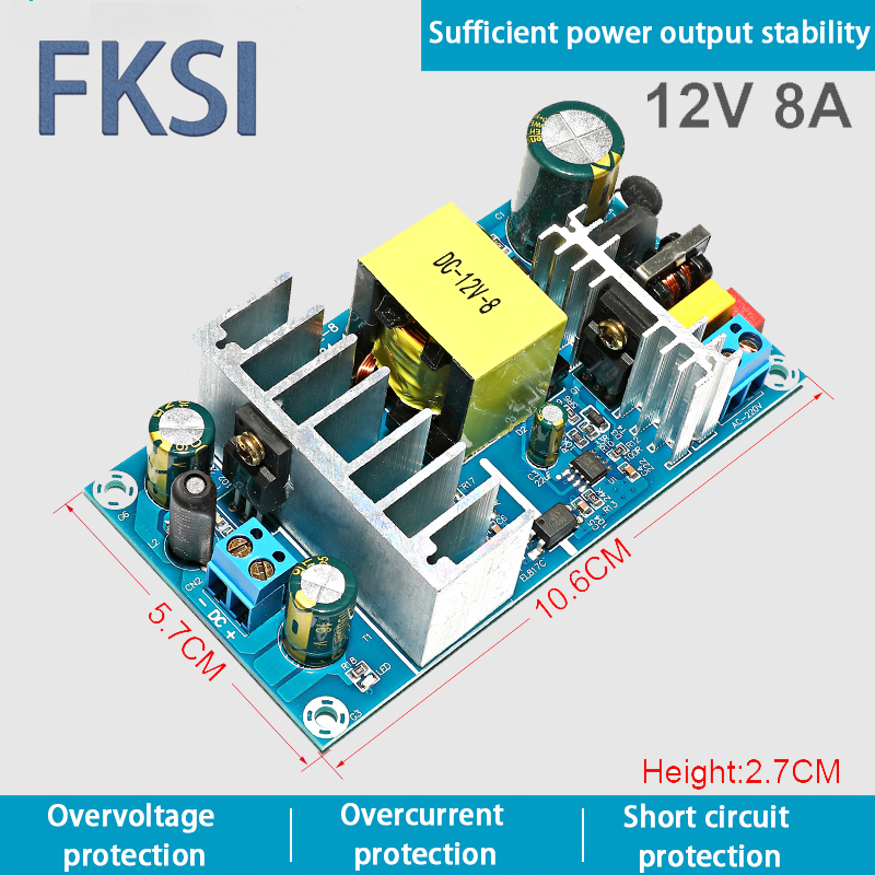 FKSI AC 85-265V a DC 12V 24V 36V 48V trasformatore step-down alimentatore 1A 2A 4A 6A 8A 9A modulo di alimentazione a commutazione per la riparazione