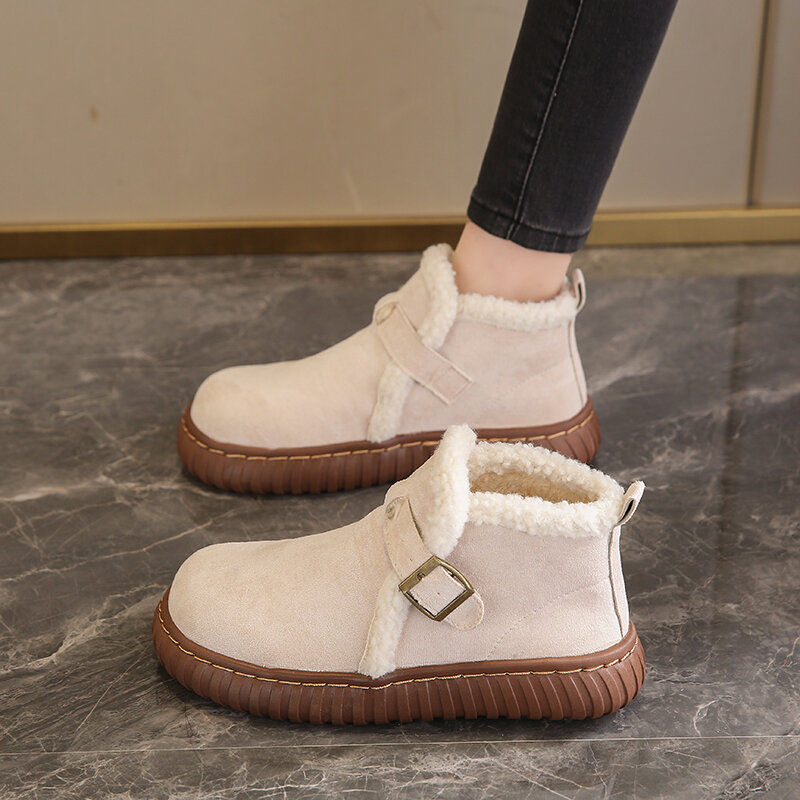 Damyuan botas de neve de pelúcia para mulheres antiderrapantes, interior, exterior, caminhada, esportes, sapatos de algodão, calçados femininos, moda, 2023