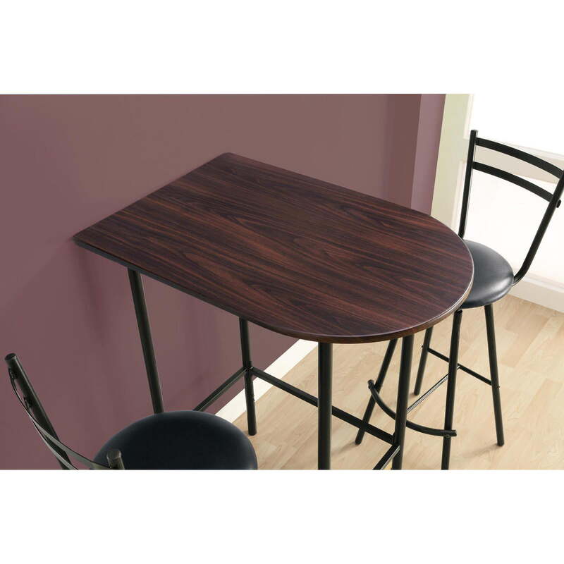 36" Rectangular Bar Table Pub Bistro Pub Counter Table Small Kitchen Dining Table Metal Brown