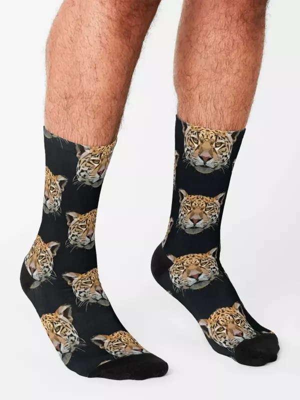 Meias antiderrapantes Jaguar para homens e mulheres, meias de futebol, presentes de Natal, inverno