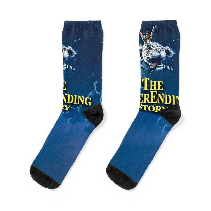 The NeverEnding Story-calcetines negros para mujer, calcetín
