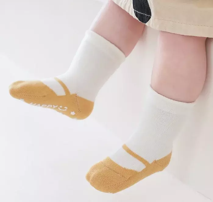 Coreano novo bebê retalhos anti-deslizamento de borracha meias de assoalho de algodão respirável recém-nascido infantil da criança meninos meninas meias 0-5years velho