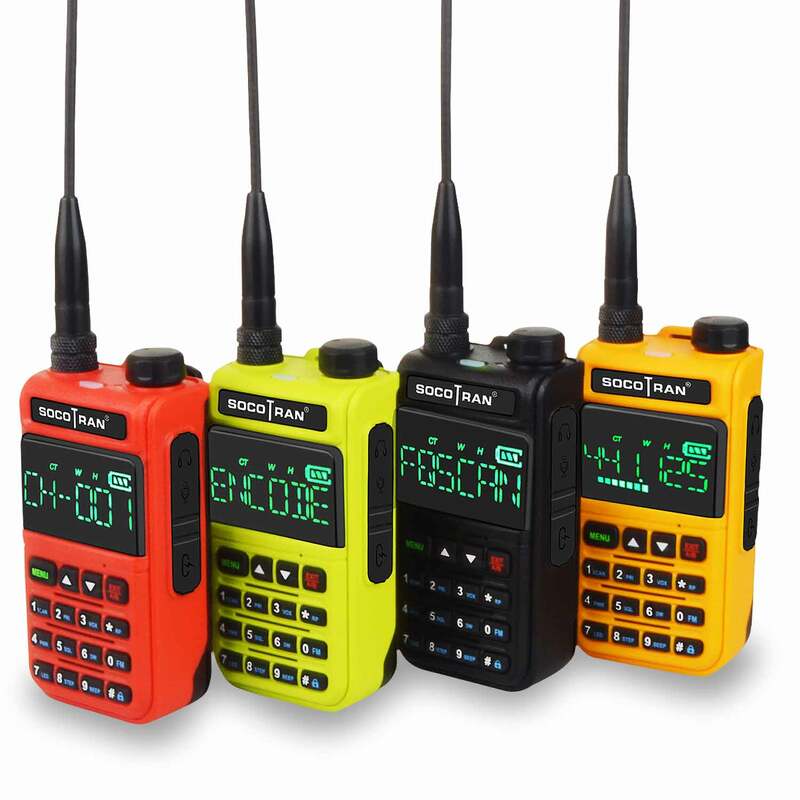 SOCOTRAN-Walkie Talkie de banda aérea, Radio portátil de 118-136MHz, RX, UV-5118, 66-660MHz, FM, 128 canales, NOAA, clonación inalámbrica
