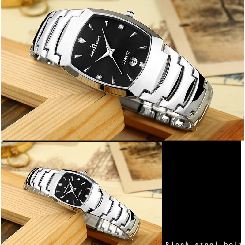 Mode Männer Frauen Uhren Paar Einzelteile Für Liebhaber Edelstahl Quarz Datum Uhr Casual Business Stil Sein Ihrs Uhr Sets