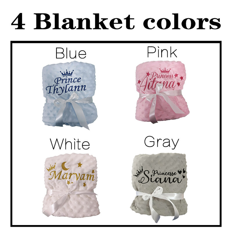 Name Personalised Newborn Baby Blanket Swaddling Baby Bedding Set Swaddle Soft Fleece Toddler Crib Bed Stroller Blanket