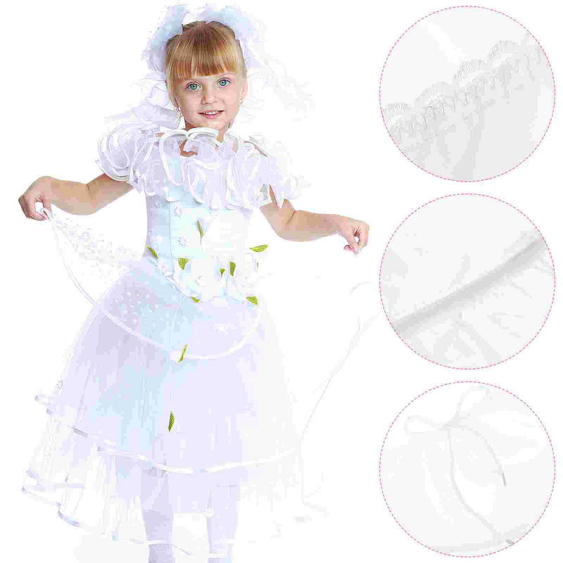 Petticoat Crinoline Underskirt Skirtgirl Flower Girls Half Dress Hoop Kids Gown For White Petticoats Underskirts Little
