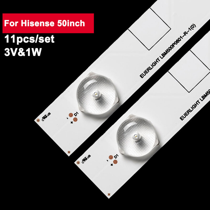 11 sztuk/zestaw 3V 1W podświetlenie LED listwa oświetleniowa dla Hisense 50 cal SVH500A22-REV05-6LED-131113 naprawa TV LED50K20JD LED50EC280JD